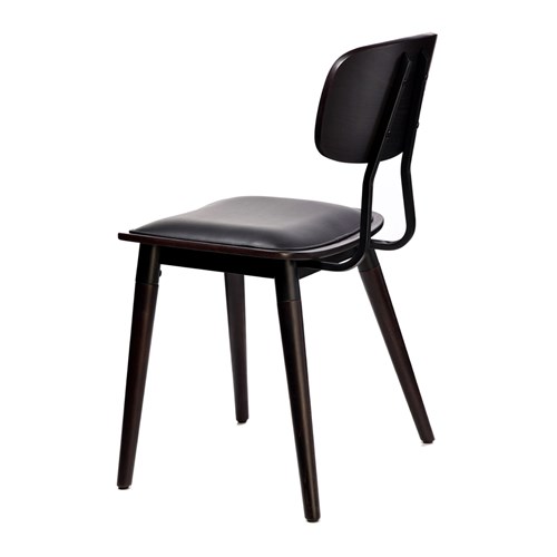 4242203_Felix Chair – Black Vinyl Seat – Chocolate – Black Frame_f4